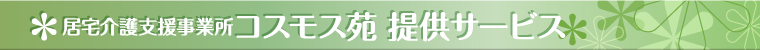 居宅介護支援事業所コスモス苑－提供サービス－